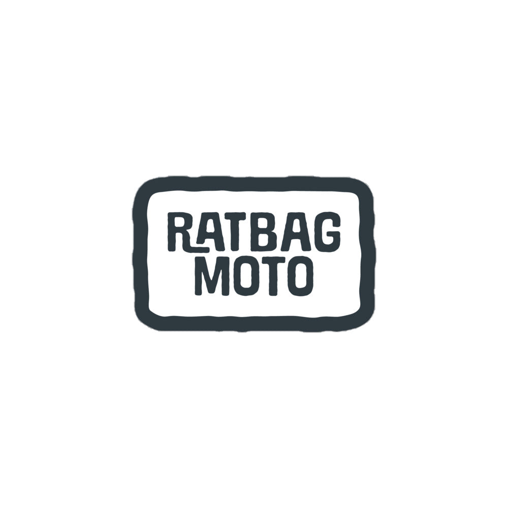 Ratbag Moto Sticker 3x3 kiss-cut vinyl sticker with Ratbag Moto logomark graphic