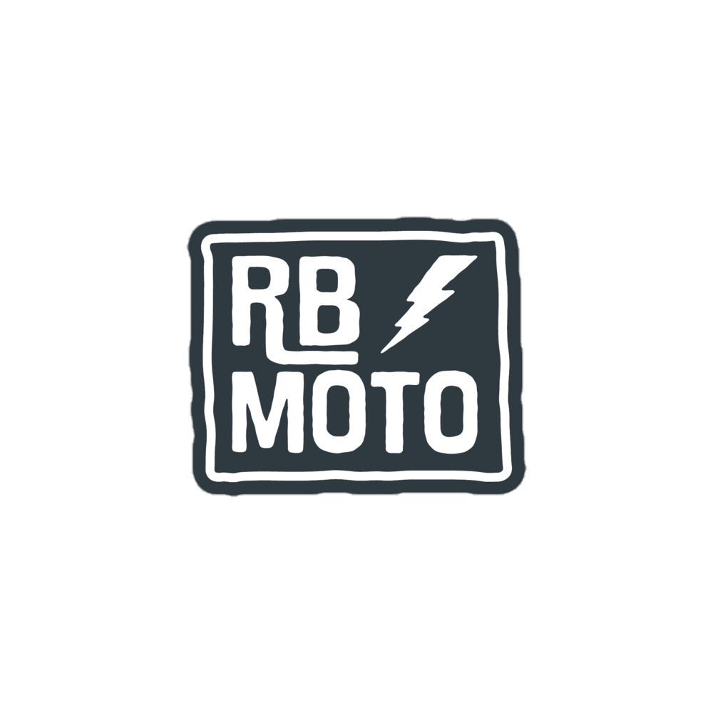 RB Moto Sticker - Light 3x3 kiss-cut vinyl sticker with hand-drawn logo artwork