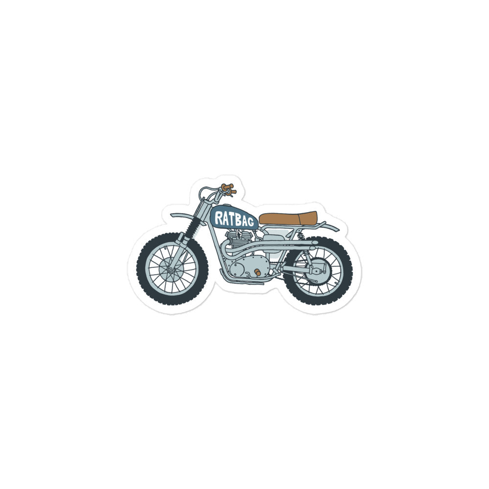 Desert Sled Sticker 3x3 kiss-cut vinyl sticker with hand-drawn desert sled motorcycle graphic