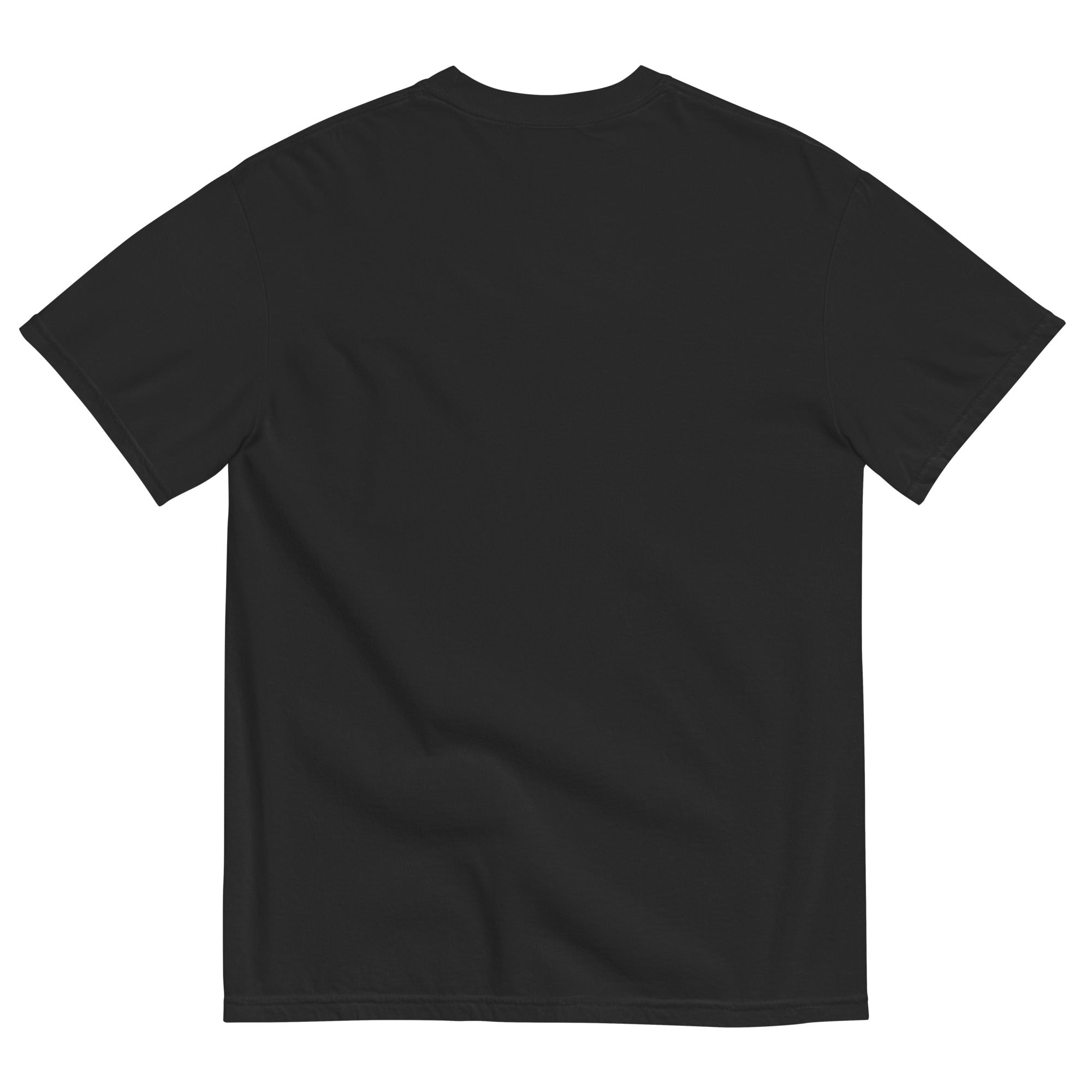 Back view of black Ratbag Moto Logo Tee showing no back print