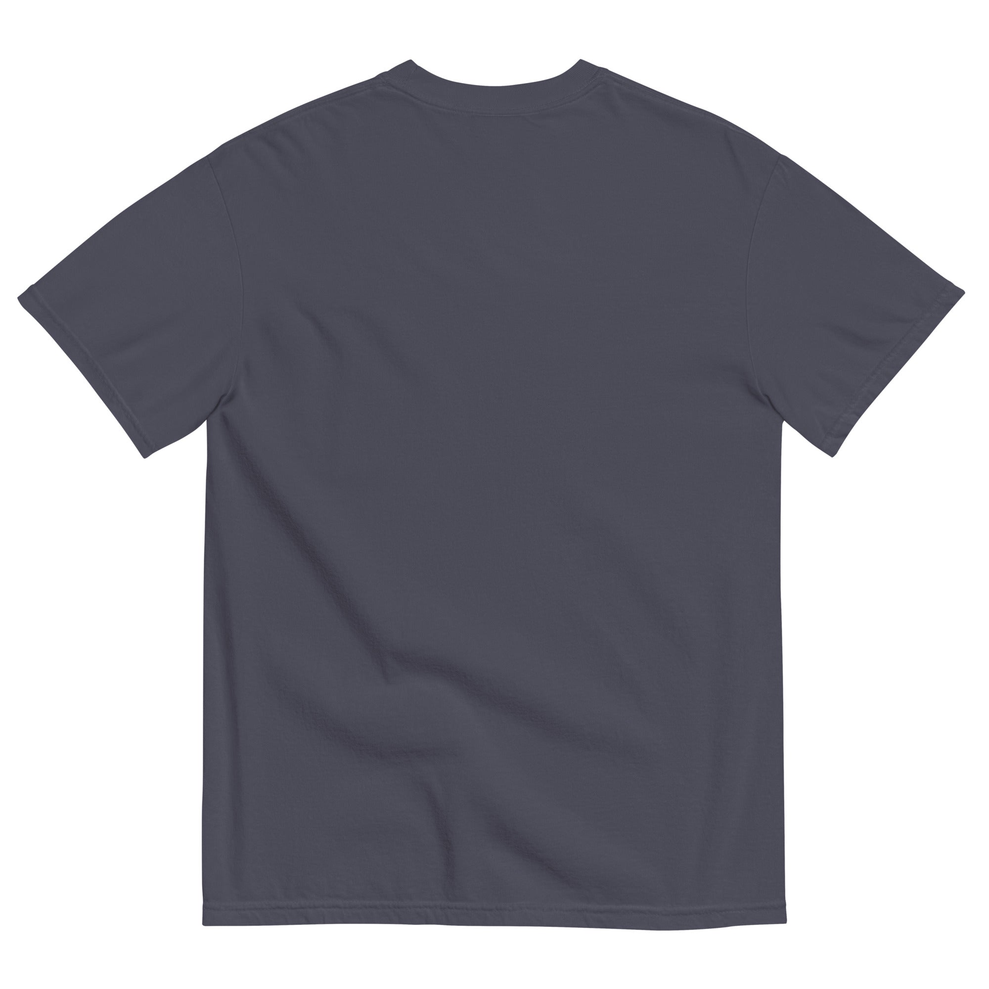 Back view of navy Desert Sled Tee showing no back print