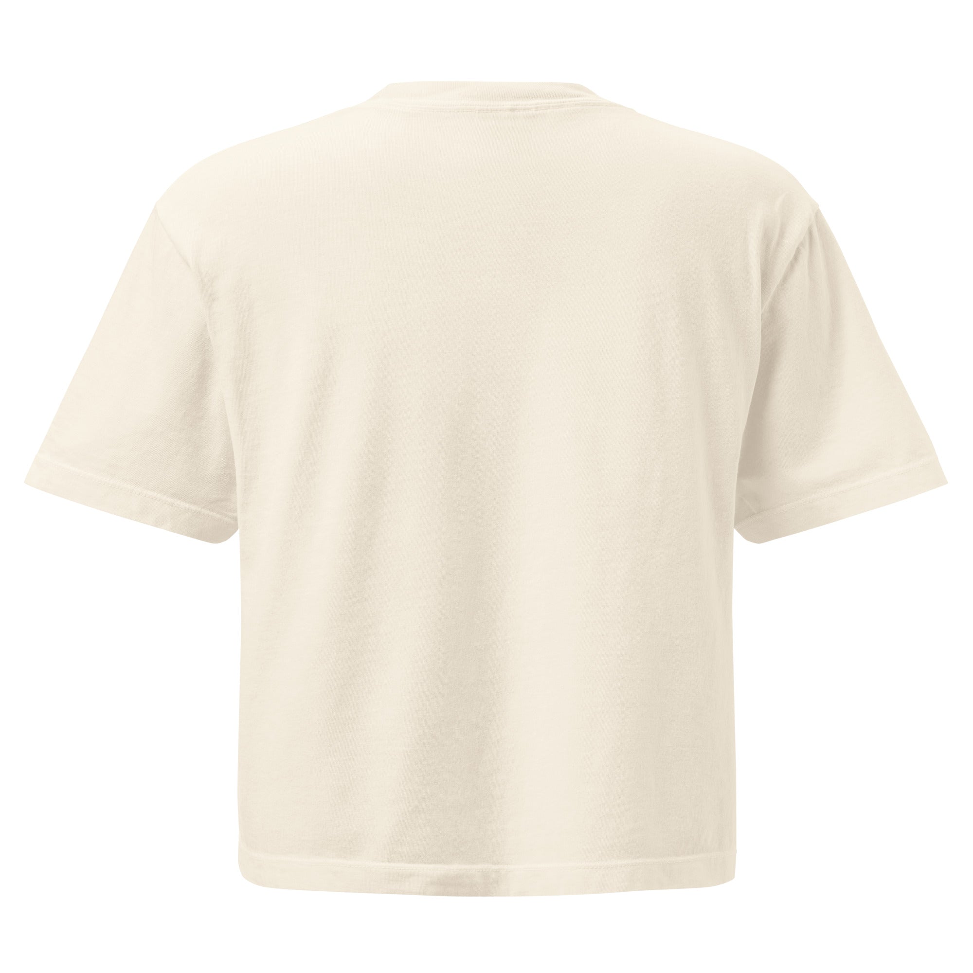 Back view of Ivory Ratbag Smooch Tee with no printed graphic