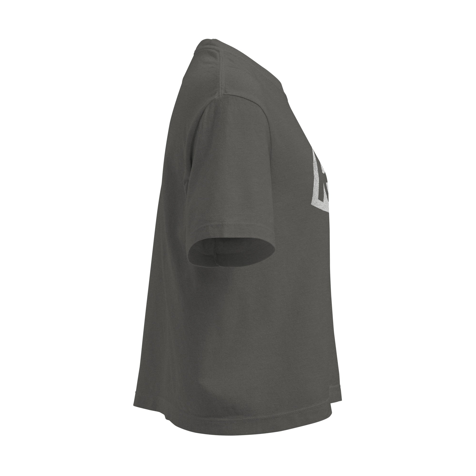 Right side view of Pepper Ratbag Smooch Tee with boxy fit