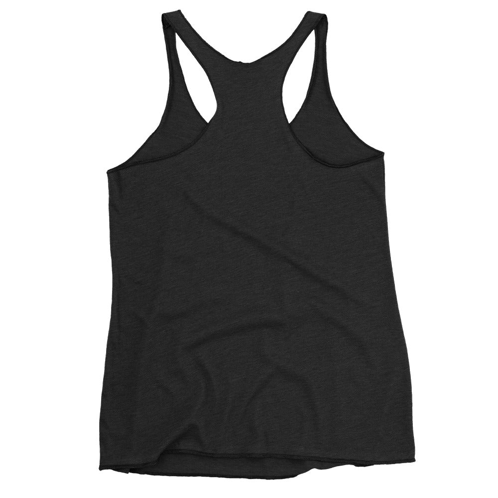 Back view of Vintage Black women's racerback tank top